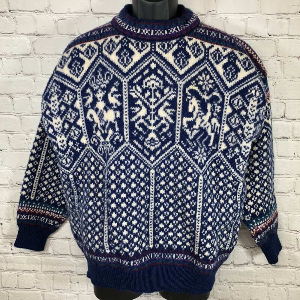 DALE OF NORWAY Nordic Ski Sweater XL Wool Crewneck